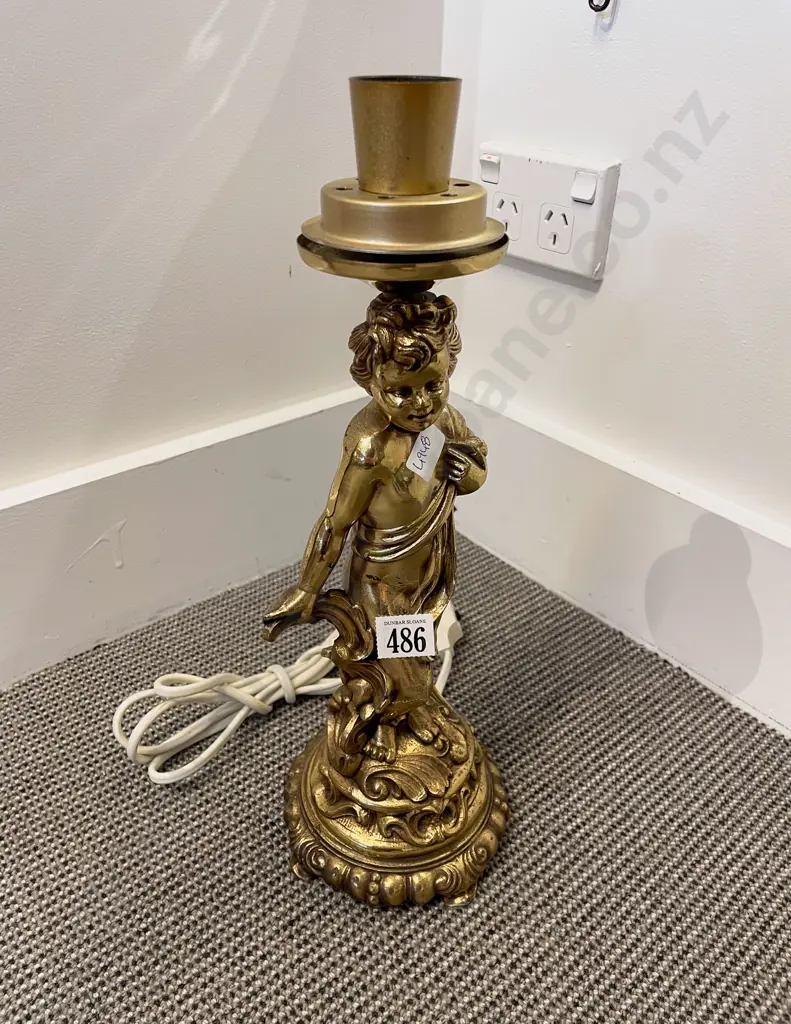 Brass Figural Table Lamp Image 1++