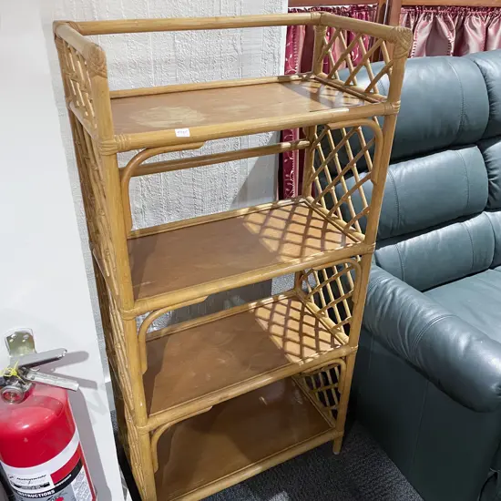 Cane Open Shelf Unit