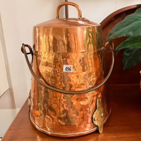 Dutch Copper Coal Bin