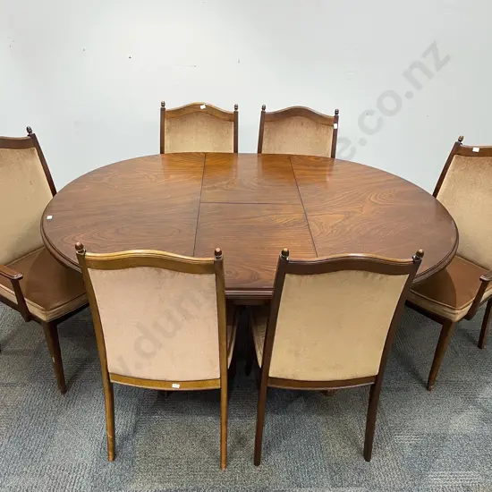Mahogany Extension Dining Table & Six Dining Chairs