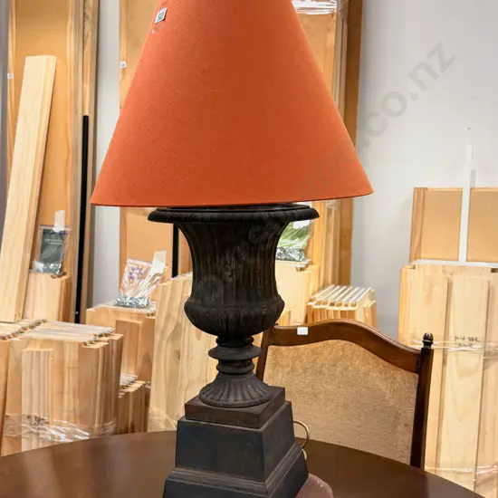 Cast Iron Urn on Stand Converted to Table Lamp