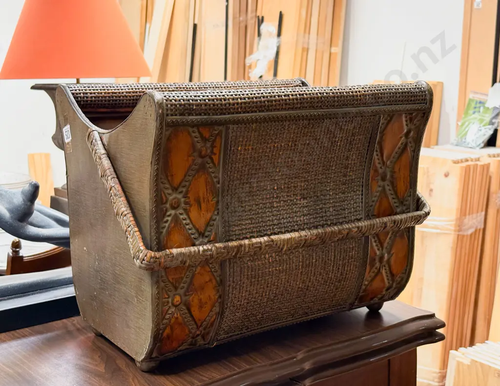 Decorative Cane Magazine Rack Image 1++