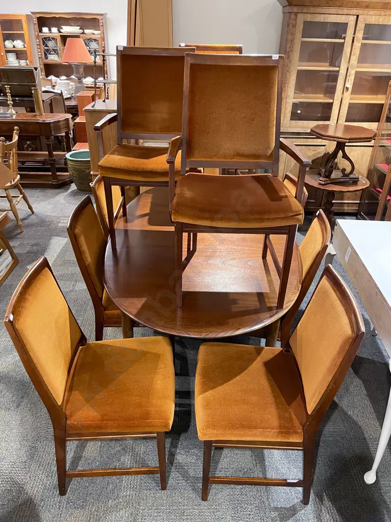 Mahogany Extension Dining Table & Ten Dining Chairs Image 1++