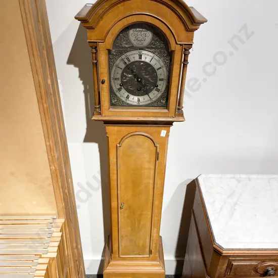 Victorian Walnut Grandmother Clock