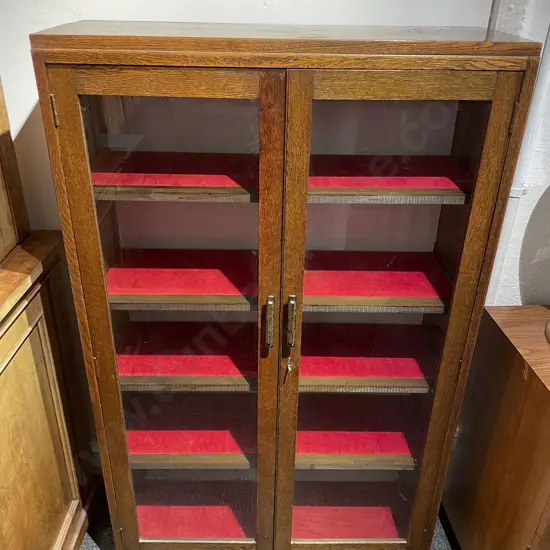 Oak Glazed Door Bookcase