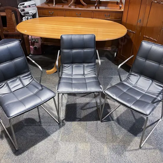 Three Stacking Modern Armchairs (Faults)