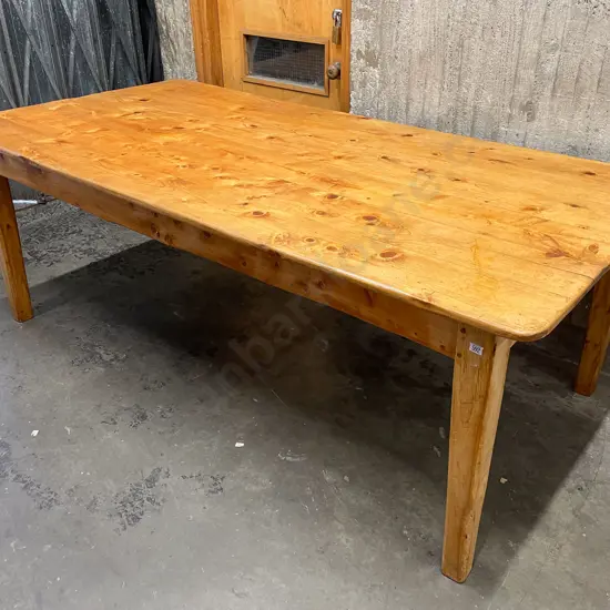 Victorian Style Baltic Pine Farmhouse Table with Drawer to Each End