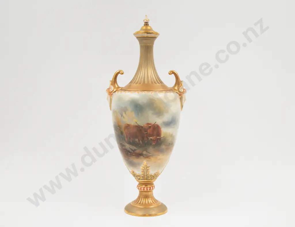 Royal Worcester Urn & Cover Image 1++