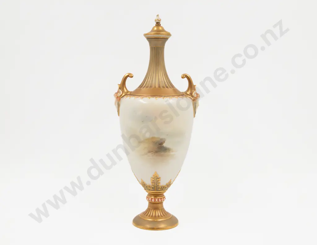 Royal Worcester Urn & Cover Image 1++