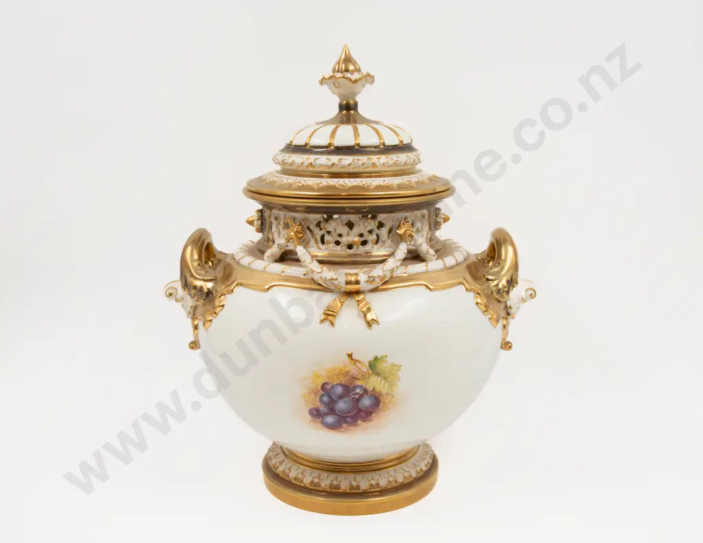 Large & Impressive Royal Worcester Urn & Cover Image 1++