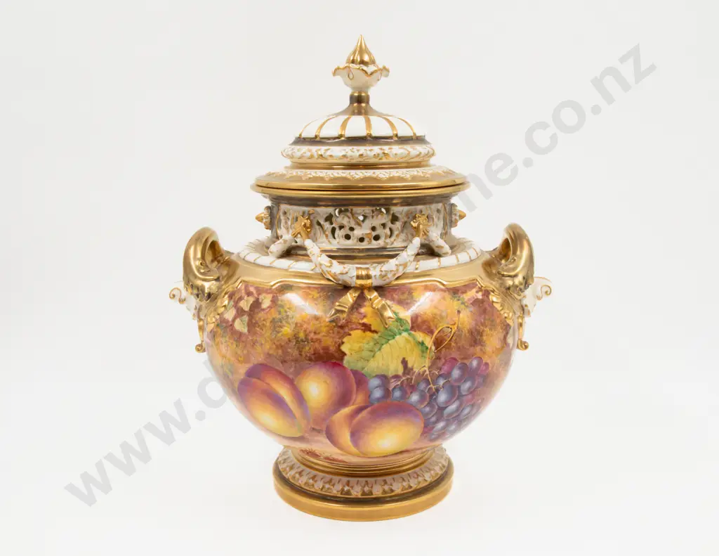 Large & Impressive Royal Worcester Urn & Cover Image 1++