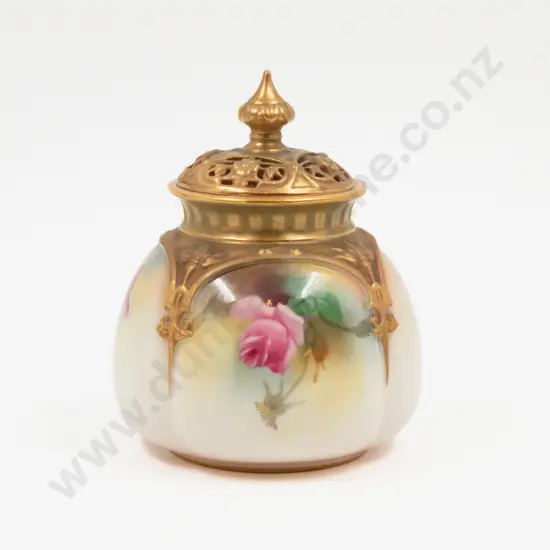 Royal Worcester Posy Vase & Cover