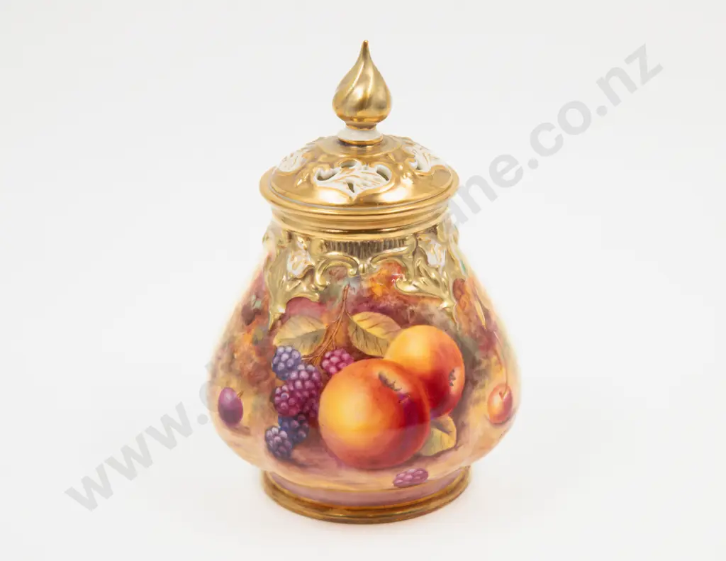 Royal Worcester Posy Vase & Cover Image 1++