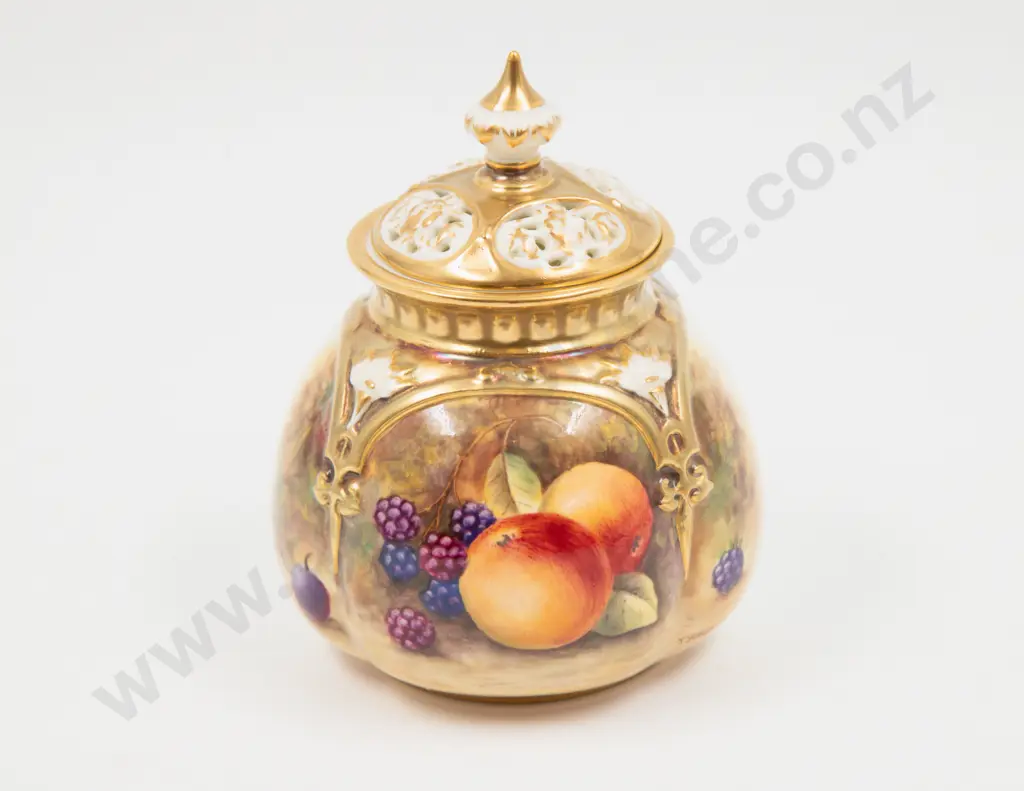 Royal Worcester Posy Vase & Cover Image 1++