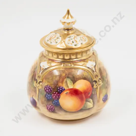 Royal Worcester Posy Vase & Cover