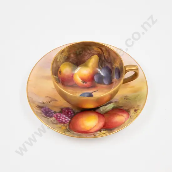 Royal Worcester Composed Demi-Tasse Cup & Saucer