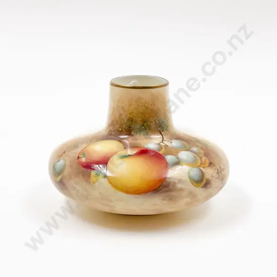 Royal Worcester Squat Circular Posy Vase