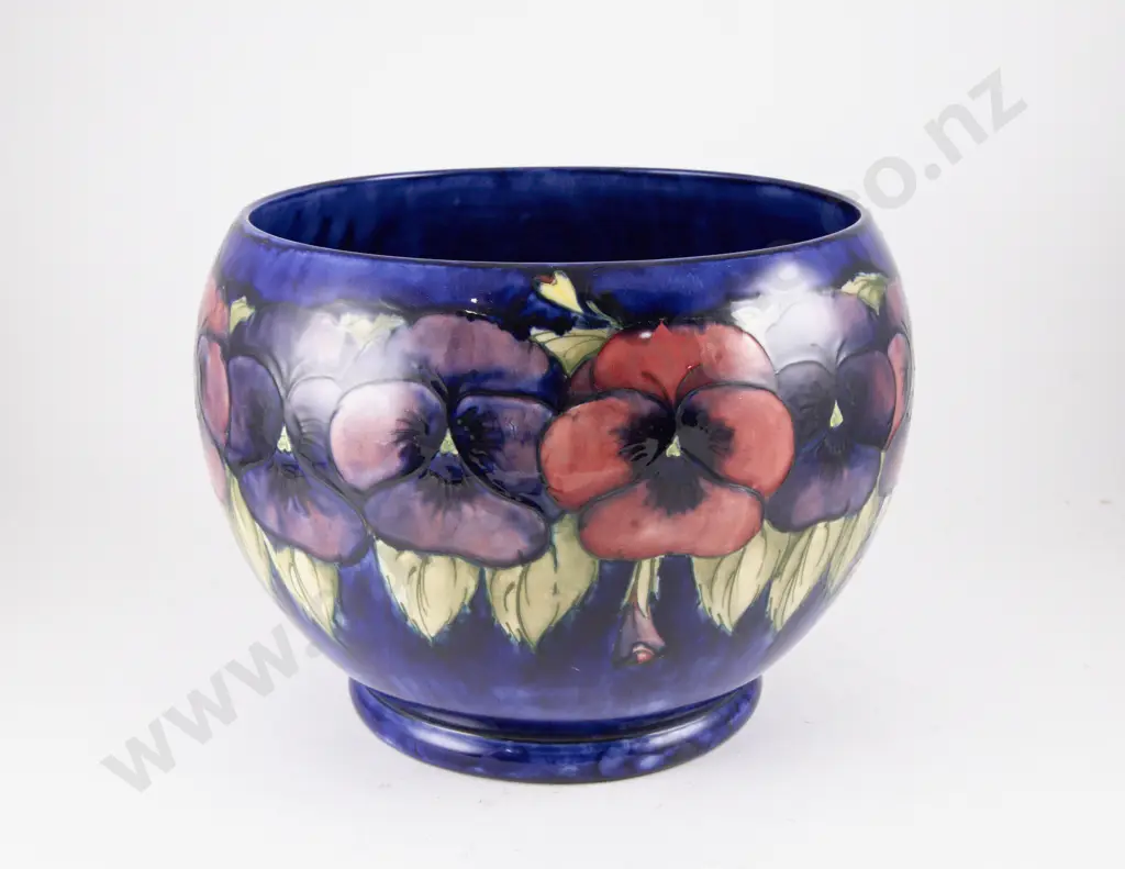 Moorcroft Pansy Pattern Jardiniere Image 1++