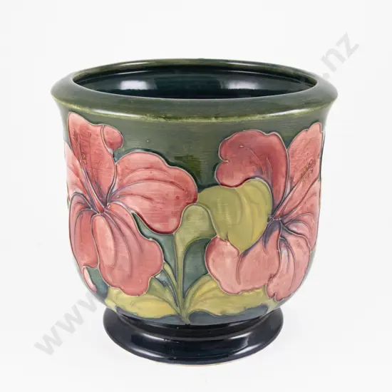 Moorcroft Hibiscus Pattern Planter