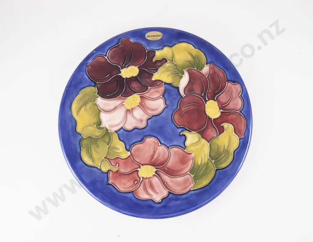 Moorcroft Clematis Pattern Charger Image 1++