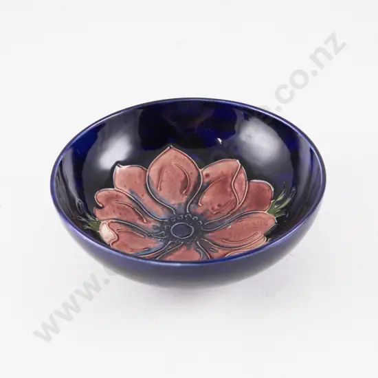 Moorcroft Anemone Pattern Shallow Bowl