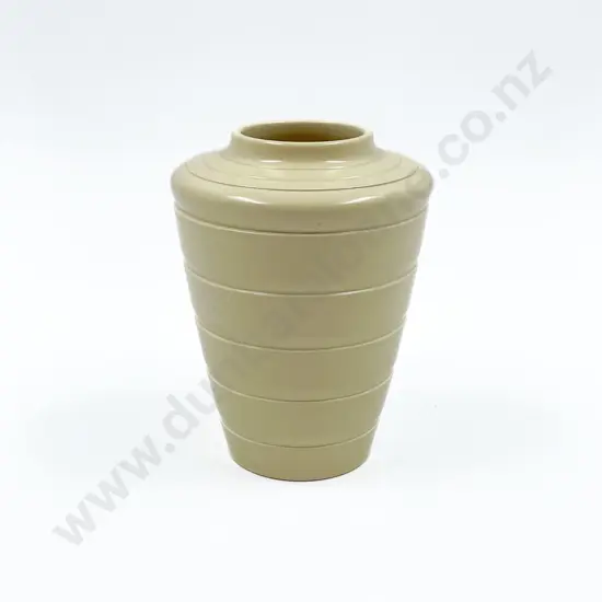 Keith Murray for Wedgwood Ribbed Straw Yellow Vase