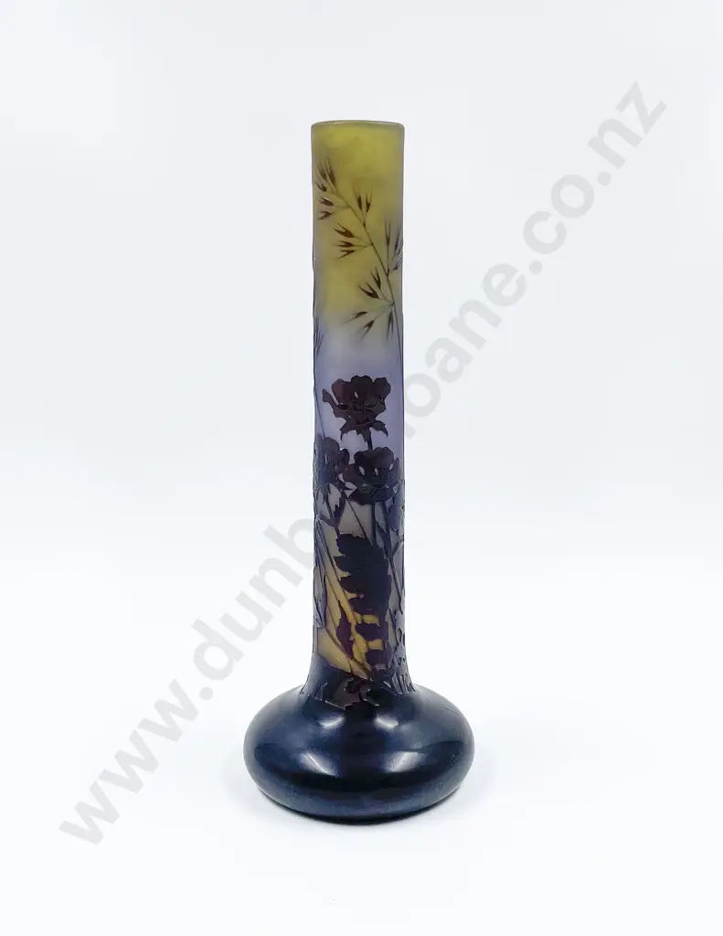 Early C20th Art Nouveau Three Colour Gallé Specimen Vase Image 1++