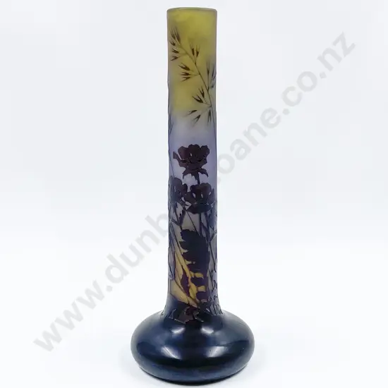 Early C20th Art Nouveau Three Colour Gallé Specimen Vase