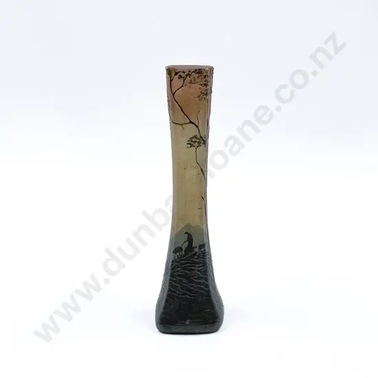 Early C20th Three Layer Colour Legras Bud Vase