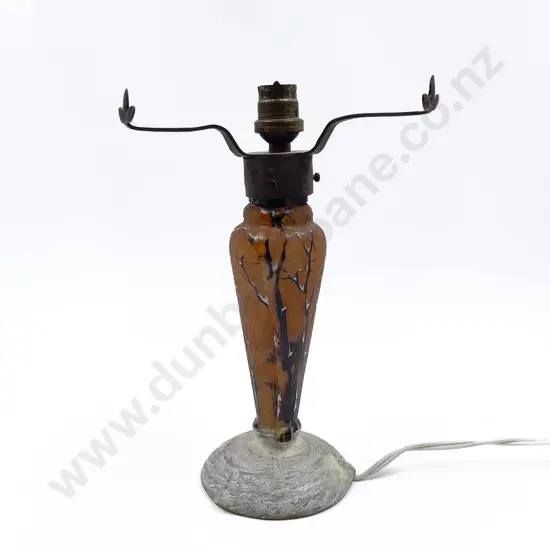 Art Nouveau Layered Glass Lampbase