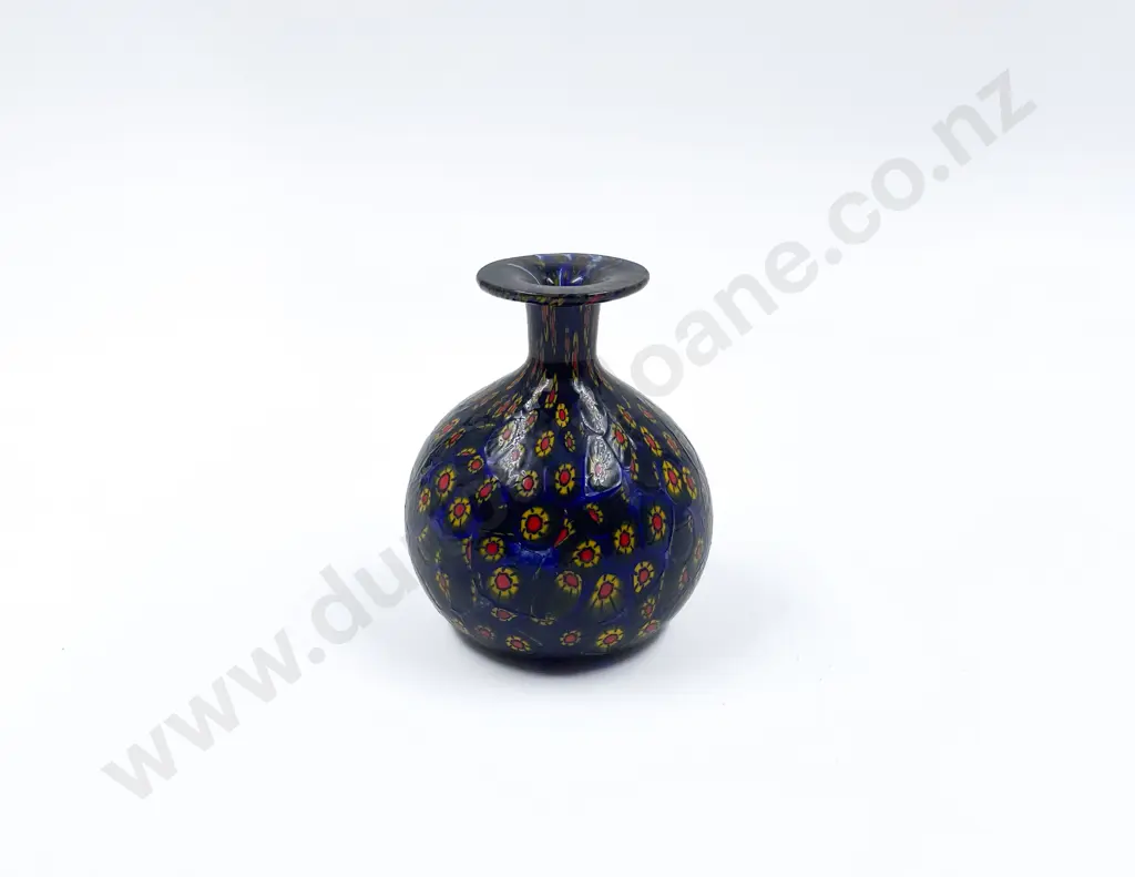 Venetian Millefiori Glass Posy Vase Image 1++