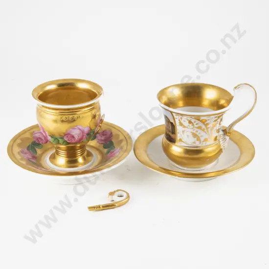 Two Early C19th Cup & Saucers