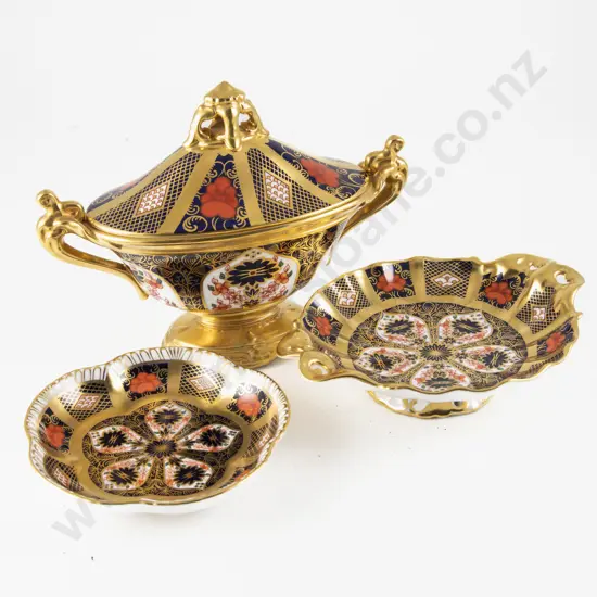 Small Royal Crown Derby Lidded Urn