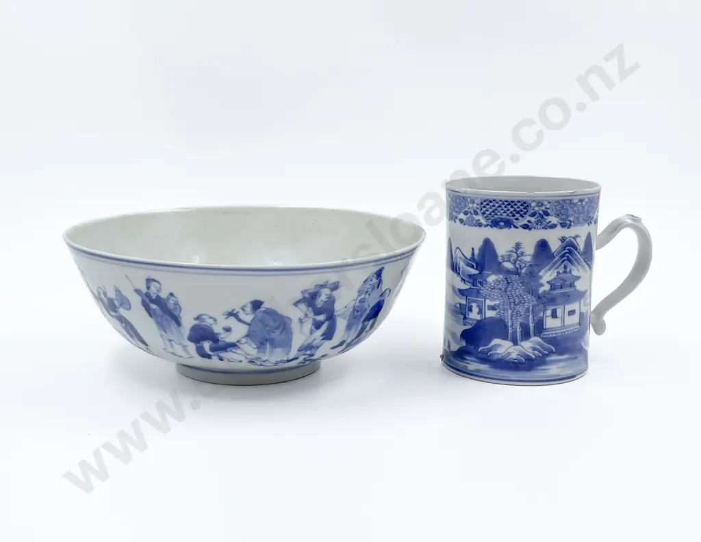 Late C18th /Early C19th Export Ware Bowl & Mug Image 1++