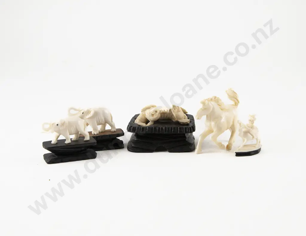 Five Carved Ivory Miniatures Image 1++