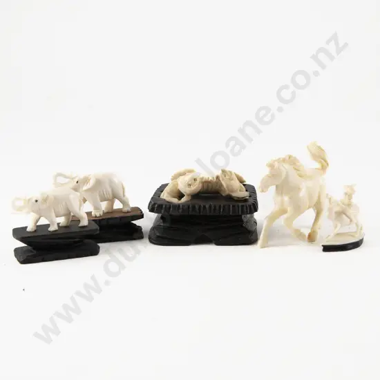 Five Carved Ivory Miniatures