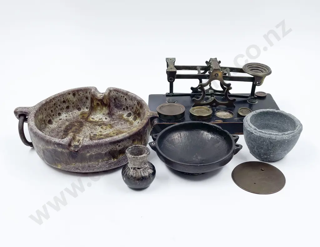 Small Collection Metal & Stoneware Items Image 1++