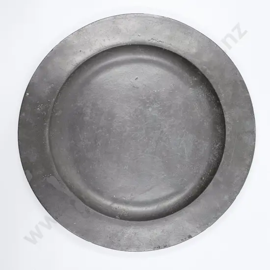 Large C19th Pewter Tavern Charger