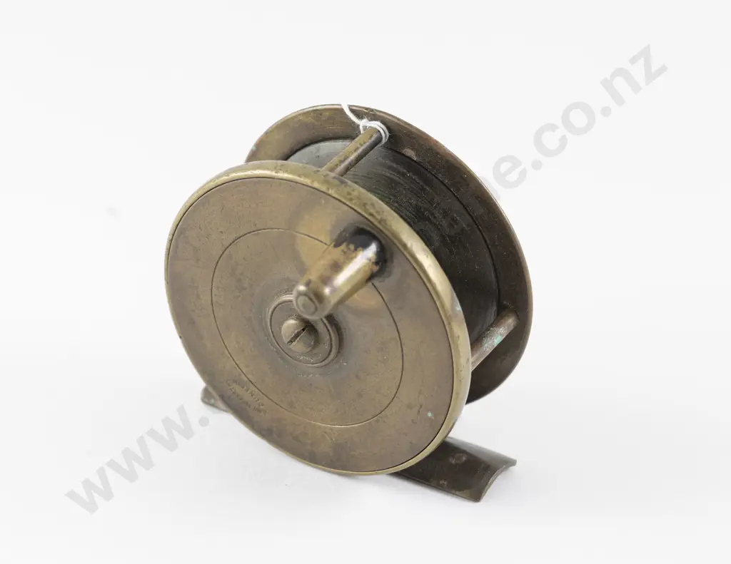 Vintage All Brass Fly Reel by A & W McCarthy, Dunedin Image 1++