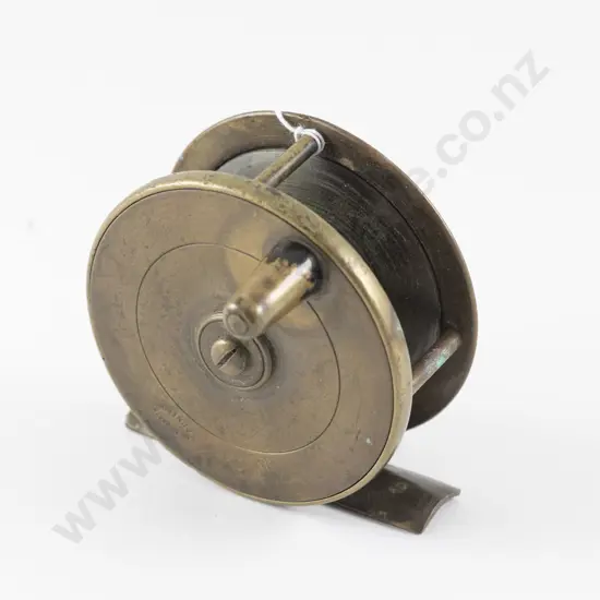 Vintage All Brass Fly Reel by A & W McCarthy, Dunedin
