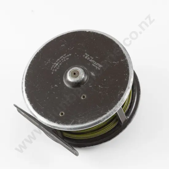 Vintage Alloy Fly Reel by J. W. Young & Sons, Redditch made for W & A McCarthy, Dunedin