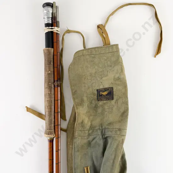 Hardy's "The Salmon De Luxe" 3 Piece Split Cane Palakona Fly Rod