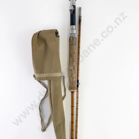 Vintage J S Walker Bampton & Co Joe Frost "Tonga" 3 Piece Split Cane Fly Rod