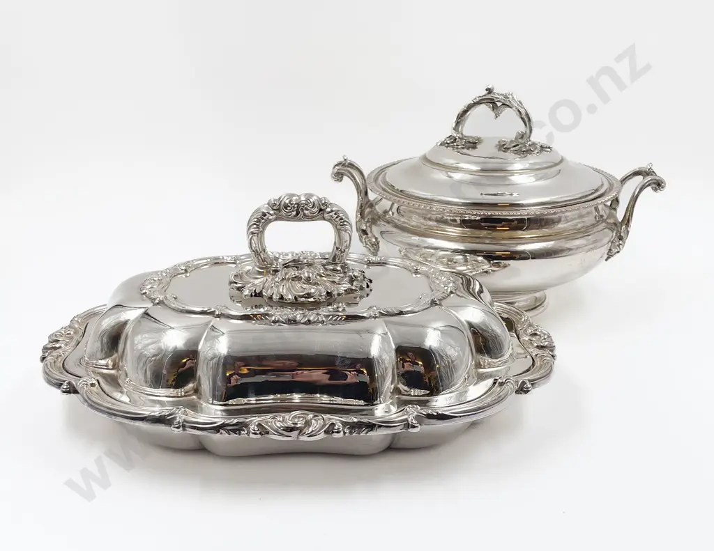 Heavy S/P Vegetable Tureen & Circular Tureen Image 1++