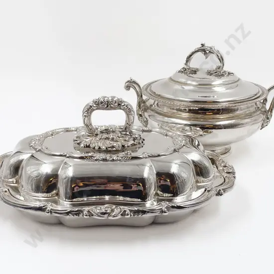 Heavy S/P Vegetable Tureen & Circular Tureen