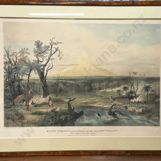 Printed By C Hullmandel Lithograph T Allom after Charles Heaphy Four NZ Scenes