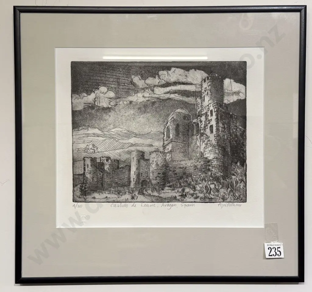 Tony Arthur - Castillo De Loarre Aragon Spain Etching and Aquatint Image 1++