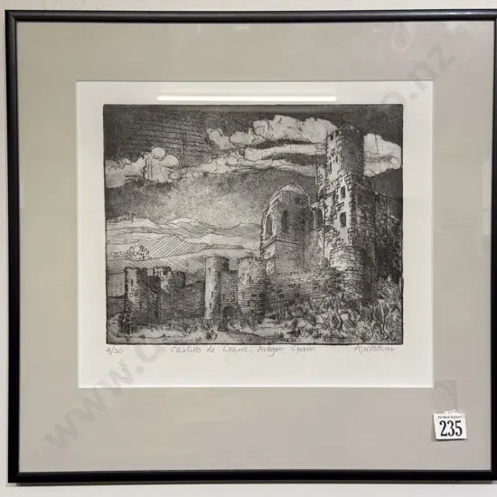 Tony Arthur - Castillo De Loarre Aragon Spain Etching and Aquatint