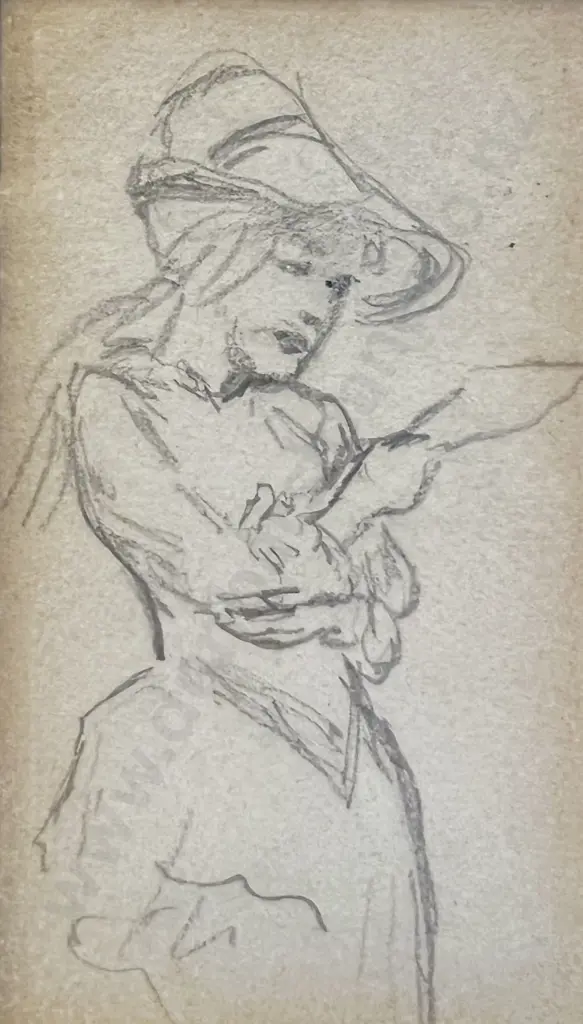 Attributed Berthe Morisot (French 1841-1895) - Girl Reading Image 1++