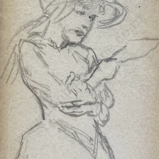 Attributed Berthe Morisot (French 1841-1895) - Girl Reading